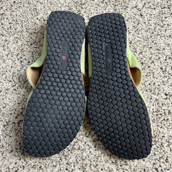 Haflinger Lime Green Suede Buckle Sandals - Picture 3 of 7